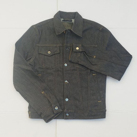 New GUESS Men's Rex Denim Embroidery Jacket - Picture 3 of 11
